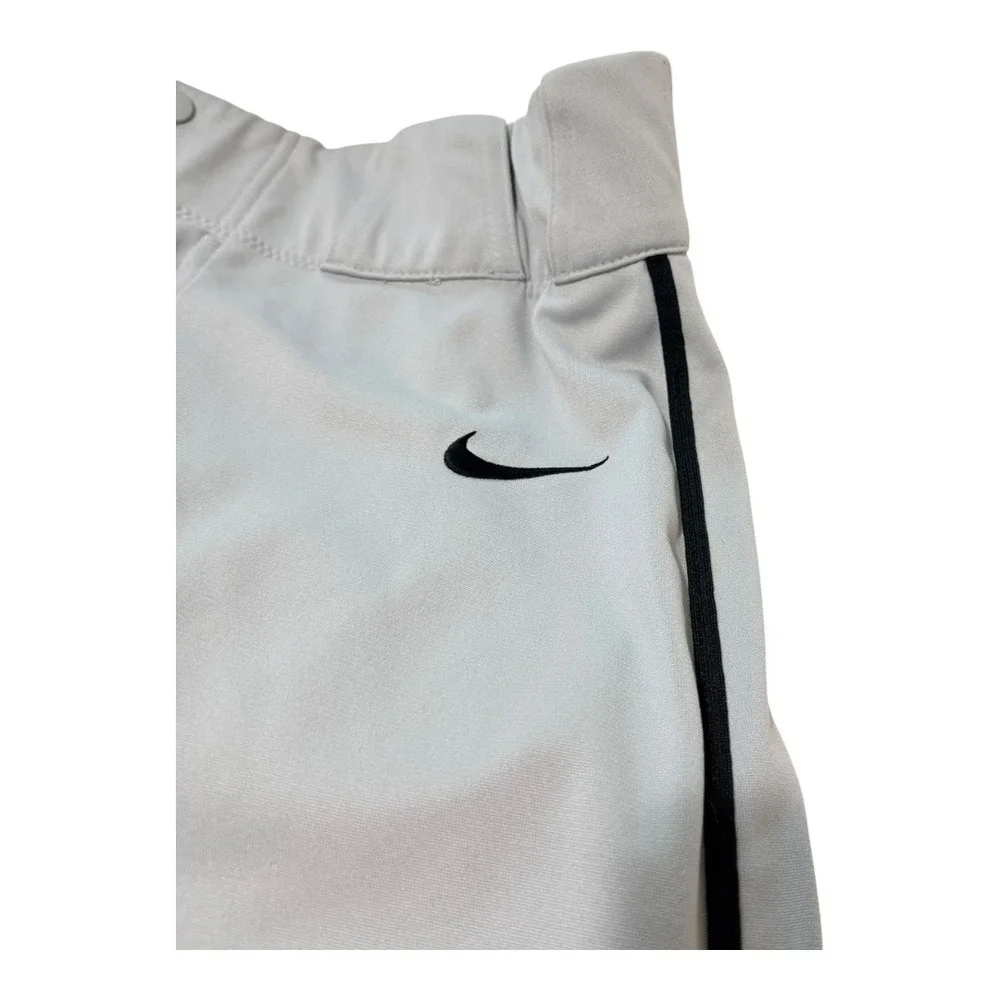 2 Pairs Nike Dri-FIT Swingman Baseball Pants Gray Navy Piped Small
